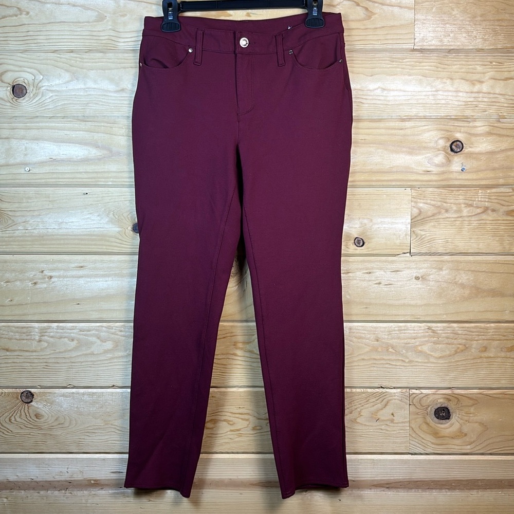 Chicos Maroon Burgundy Dress Pants Size 2P